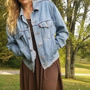 LEVI Vintage Blue Jean Jacket Mens Medium
